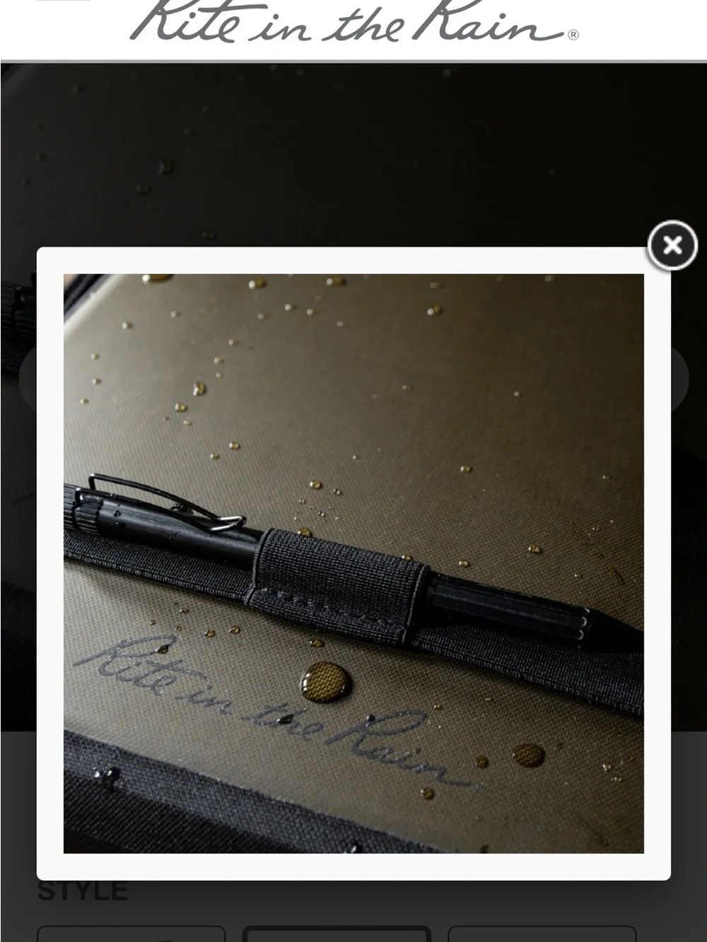 Rite in the Rain Monsoon waterproof Command Desk - Black/Olive